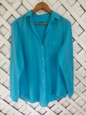 Grayson by Frank‎ & Eileen The Hero Shirt 03 M Blue Cotton Minimalist Classic